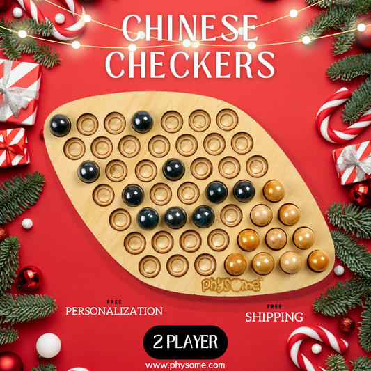 Physome Games Halma Move/Chinese Checkers 2 Players Indoor Board Games