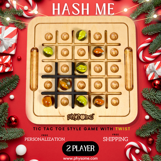 Physome Hash-Me | Tic Tac Two | 2 Players Table Top Wooden Board Game